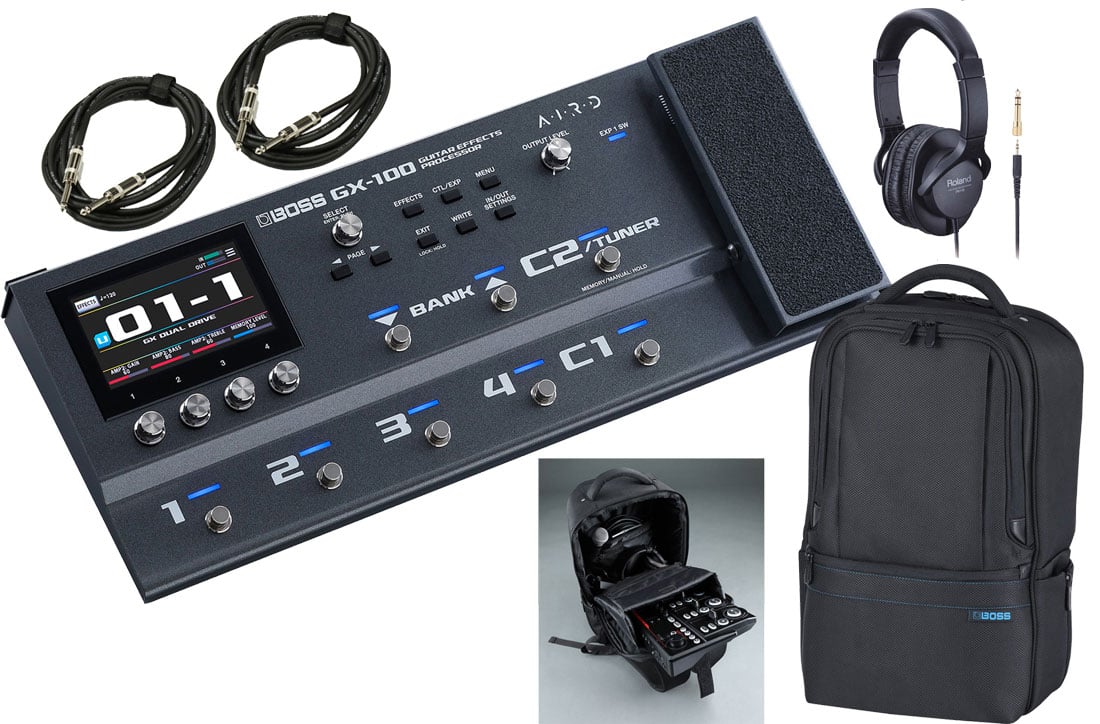 BOSS GX-100 ギターエフェクトプロセッサー 別売バッグ付き BOSS / GX-100+CB-BU10 Utility Gig Bag SET [ヘッドフォン＆ケーブル