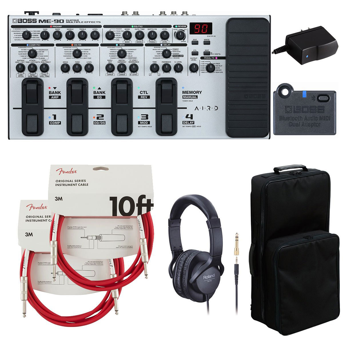 BOSS / ME-90-WH[リュック式キャリングケース + 周辺機器アイテム同時