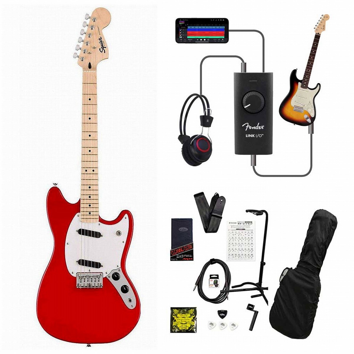 スクワイヤー Squier Sonic Mustang Squier / Sonic Mustang Maple Fingerboard White Pickguard Torino