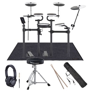 Roland / TD-02KV 3シンバル すぐに使える純正フルセット w/Vドラムマット スティックバッグ付き