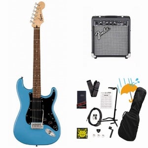 Squier by Fender / Sonic Stratocaster Laurel FB BK PG California Blue Fender 10Wアンプ付属エレキギター初心者セットR
