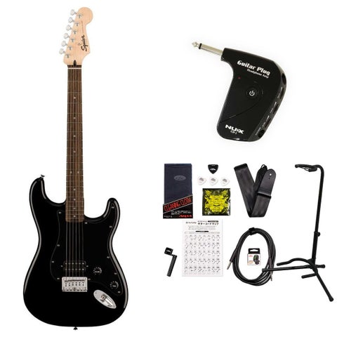 Squier by Fender / Sonic Stratocaster HT H Laurel FB BK PG Black GP-1アンプ付属エレキギター初心者セットR