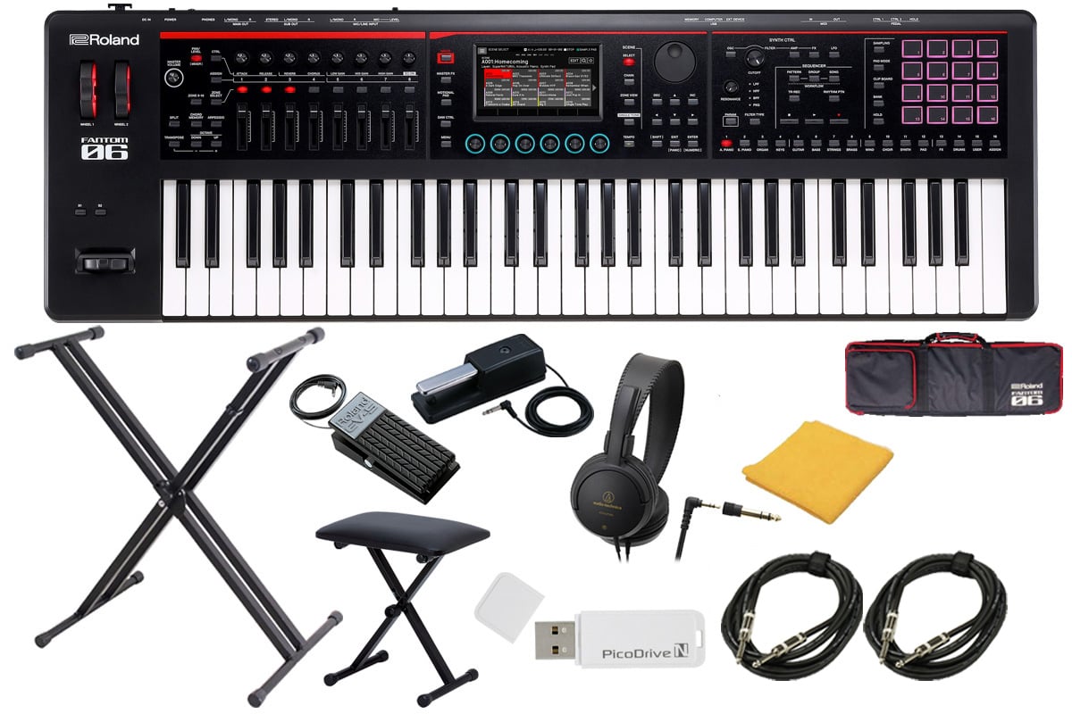Roland Fantom 06 シンセサイザー 61鍵 Roland/FANTOM-06【コンプリートセット！】61鍵盤 シンセサイザー