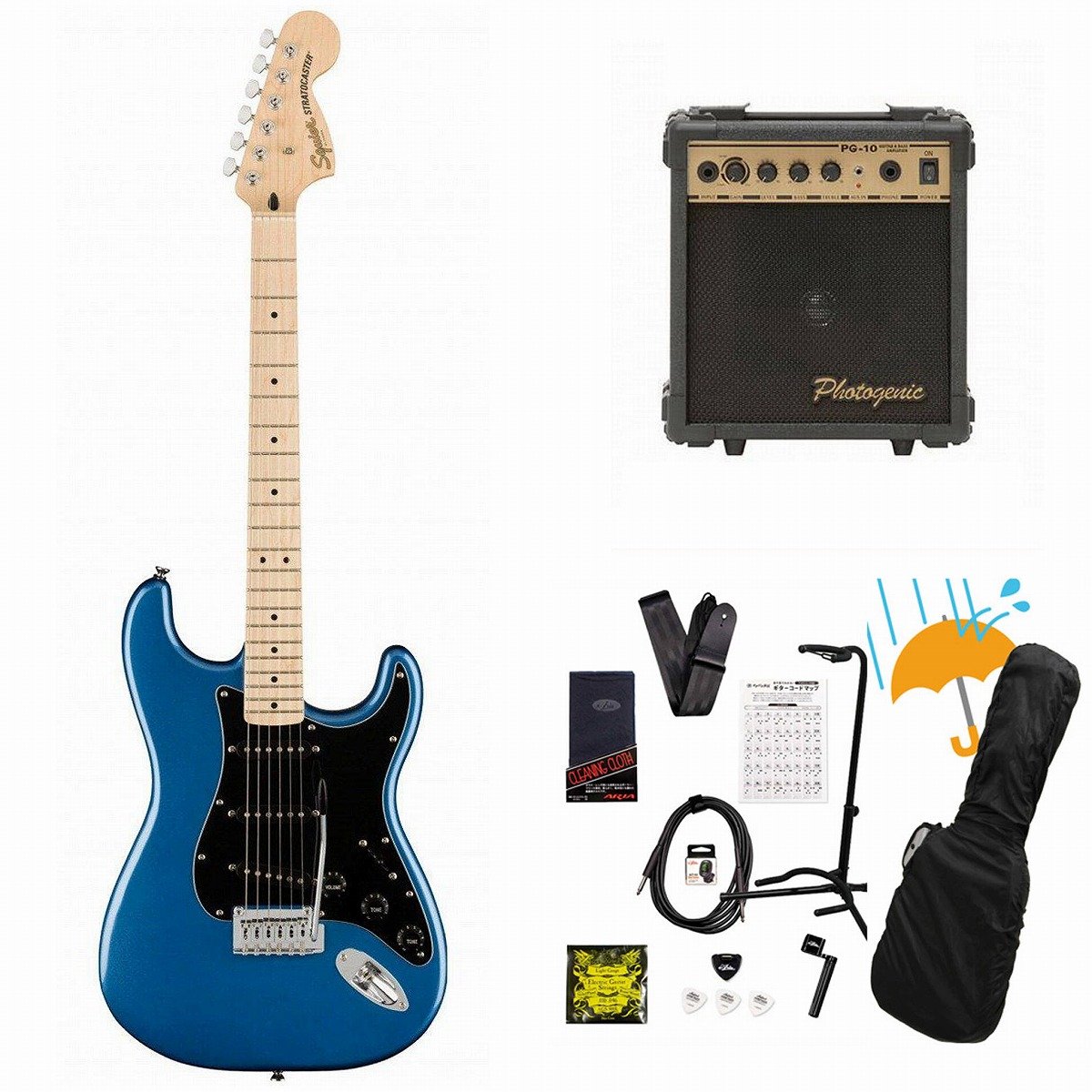 Squier by Fender / Affinity Series Stratocaster Maple FB BK PG