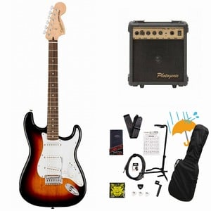 Squier by Fender / Affinity Series Stratocaster Laurel FB WH PG 3-Color Sunburst エレキギター PG-10アンプ付属エレキギター初心者セットR