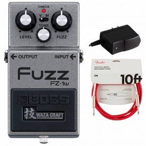 BOSS / FZ-1W Fuzz ファズ 純正アダプターPSA-100S2+Fenderケーブル
