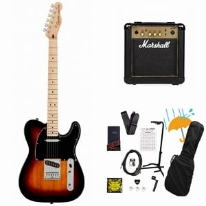 Squier by Fender / Affinity Series Telecaster Maple FB BK PG 3-Color Sunburst エレキギター Marshall MG10アンプ付属エレキギター初心者セットR
