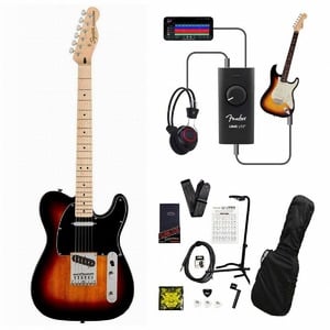 Squier / Affinity Series Telecaster Maple Fingerboard Black Pickguard 3-Color Sunburst  録音＆セッションで上達！Fender Link I/O付き13点セット