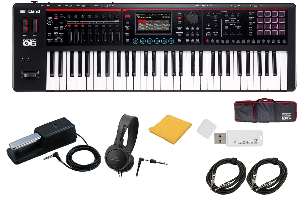 Roland FANTOM-06 シンセサイザー 61鍵盤 専用ケース付き Roland/FANTOM-06【アクセサリーセット！】61鍵盤 シンセサイザー