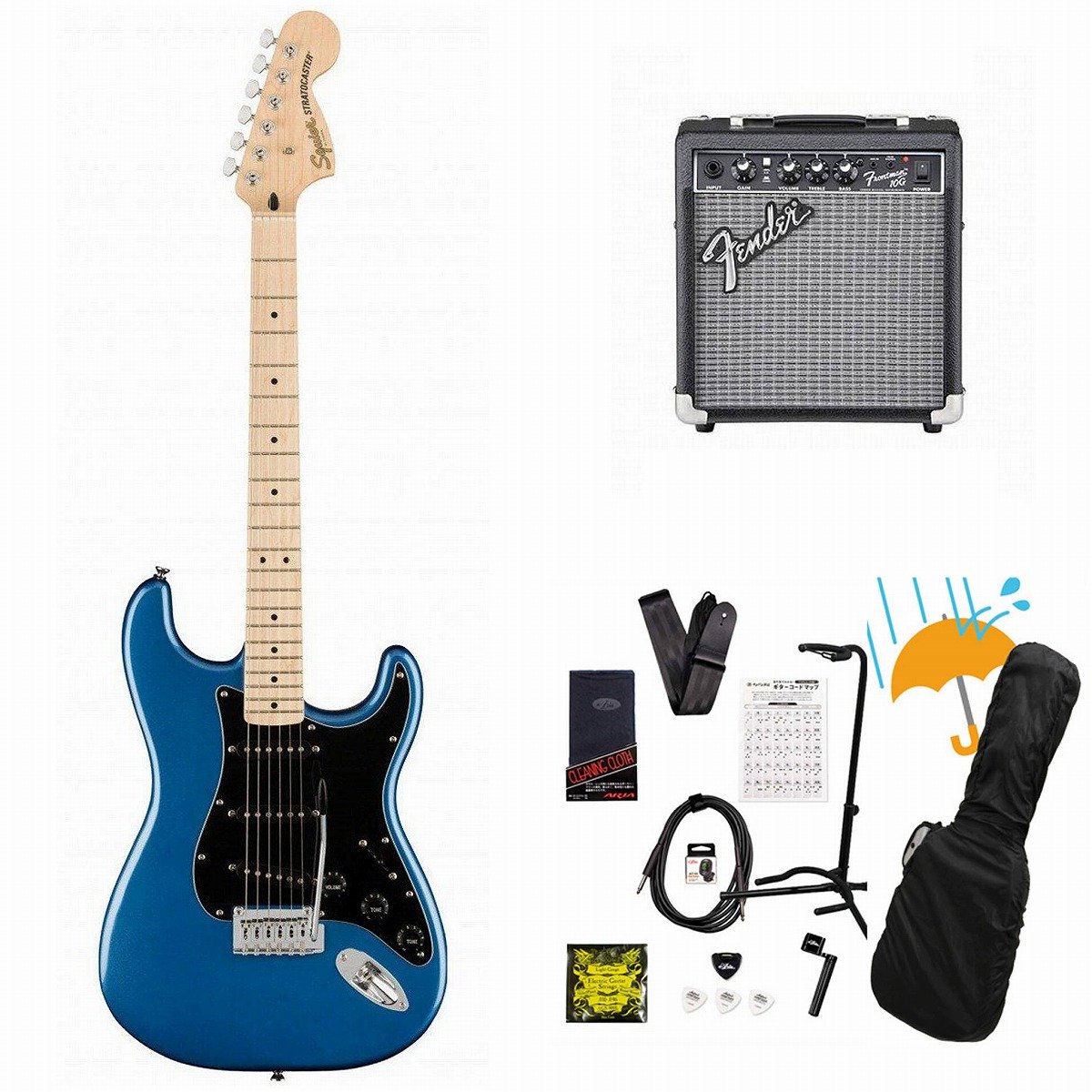 Squier by Fender / Affinity Series Stratocaster Maple FB BK PG