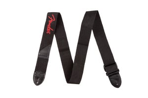 Fender / Logo Strap Black/Red Logo フェンダー [ギターストラップ]