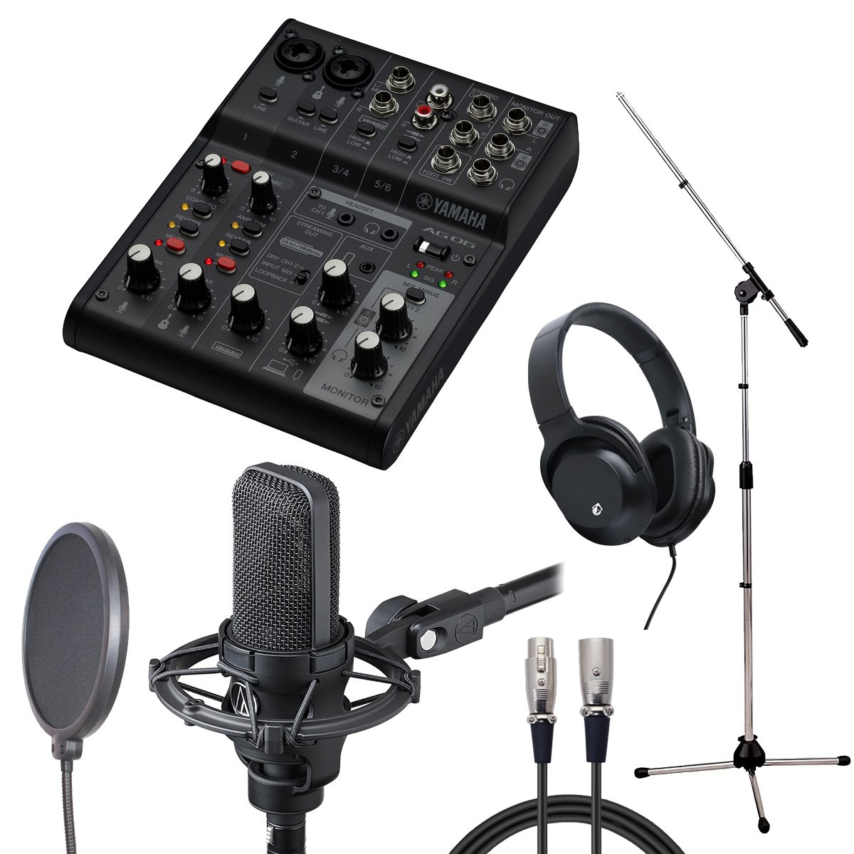 YAMAHA / AG06 MK2 BK × audio-technica AT4040 【配信/レコーディング