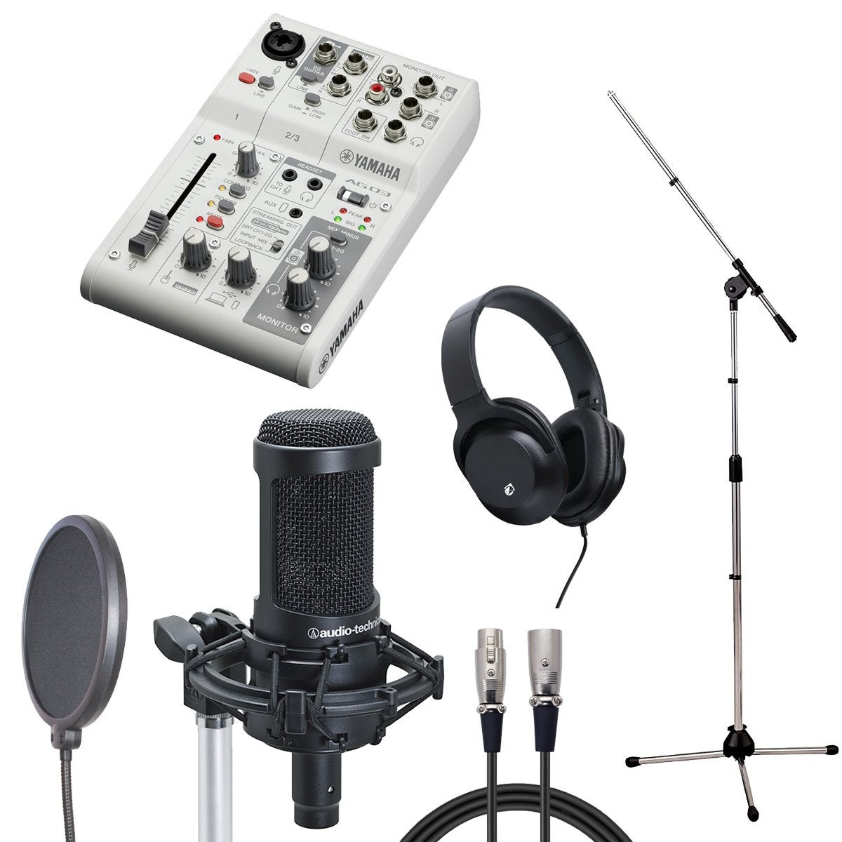 YAMAHA / AG03 MK2 WH × audio-technica AT2035 【配信/レコーディング