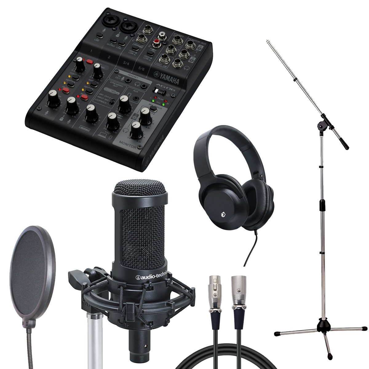 YAMAHA / AG06 MK2 BK × audio-technica AT2050 【配信/レコーディング