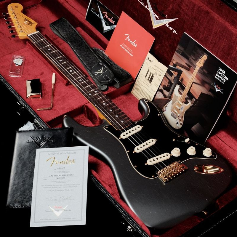 Fender Custom Shop / 1965 Stratocaster DUAL-MAG II Journeyman Relic F.Aged Charcoal Frost Metallic【渋谷店】《長期店頭展示品チョイキズアウトレット特価》《渋谷店セール》