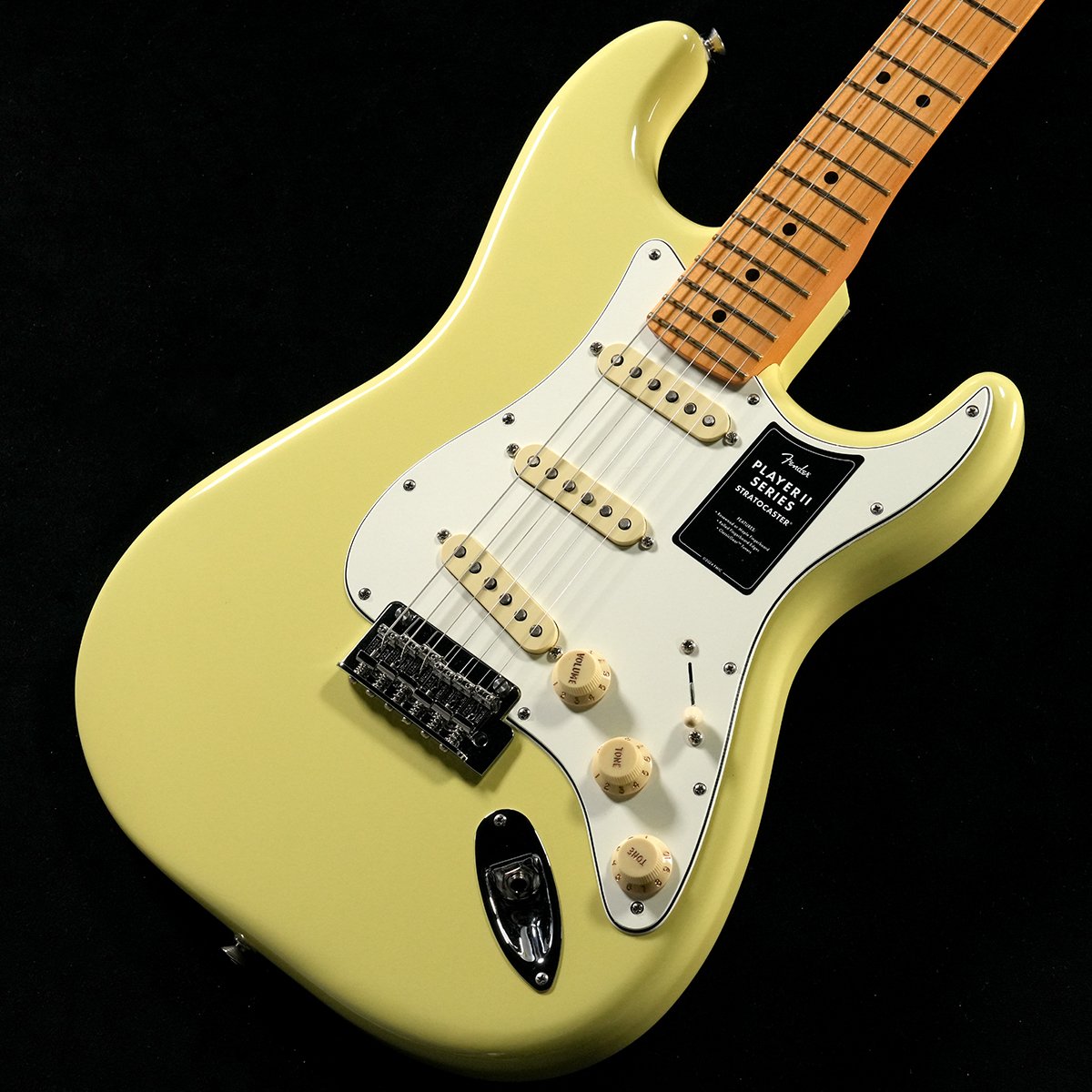 超大判/新品/アイボリーベース縦横ライン平織りマスタードイエロー No.615 Fender / Player II Stratocaster Maple Hialeah Yellow(重量:3.44kg