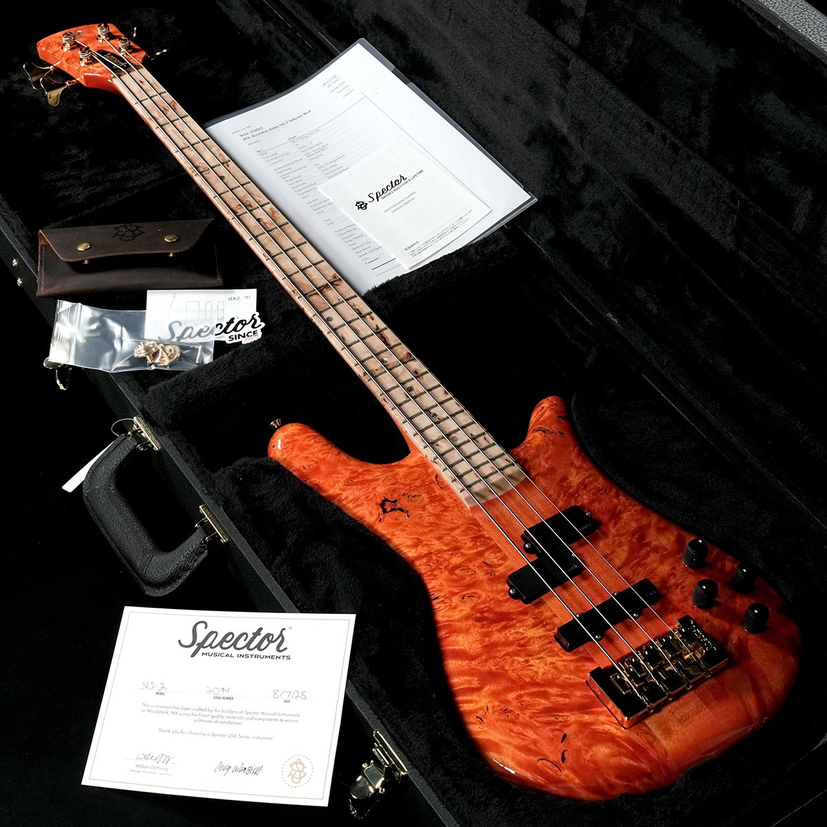 Spector / Custom Shop NS-2 Mappa Burl Inferno Red(重量:3.73kg)【S