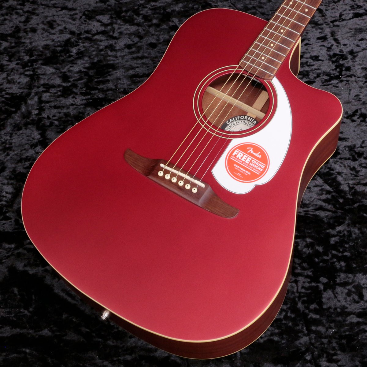 Fender / Redondo Player Walnut White Pickguard Candy Apple Red