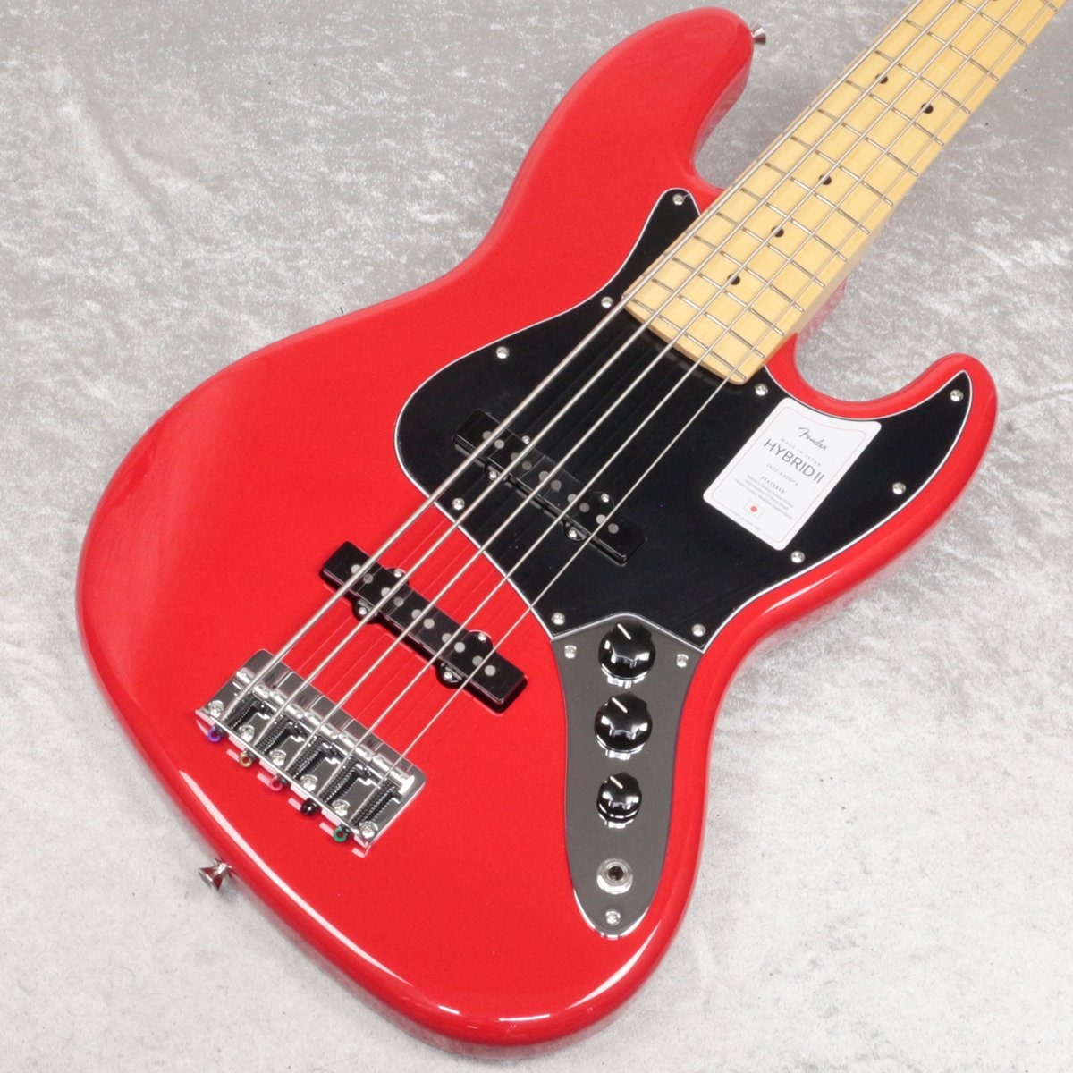 Fender / MIJ Hybrid II Jazz Bass V Maple Modena Red | ジャズベース