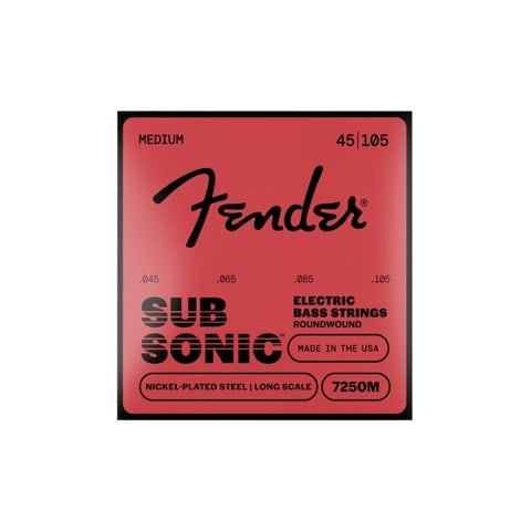 FENDER / SubSonic 7250M Bass Strings, Nickel Plated Steel, Long Scale, .045-.105 Gauges