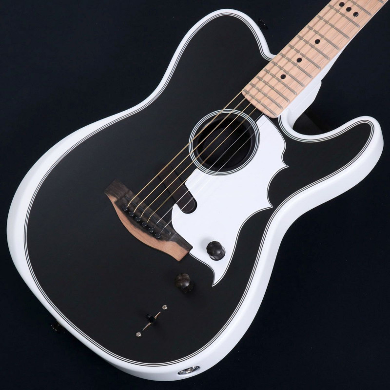 Fender / LTD Jack White Triplesonic Acoustasonic Telecaster Satin Arctic White with Black Top[2.32kg]【JWA25118】【池袋店】