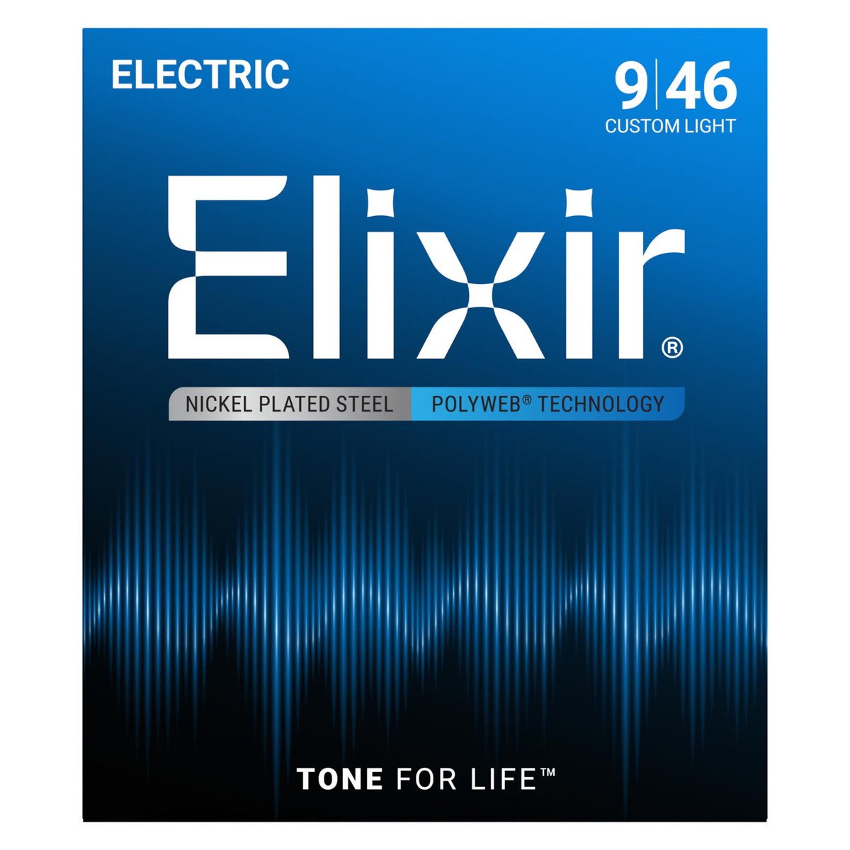 Elixir / 12025 Custom Light Electric Nickel Plated Steel with