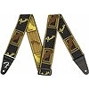 Fender / WeighLess Monogram Strap Black/Yellow/Brown 2"