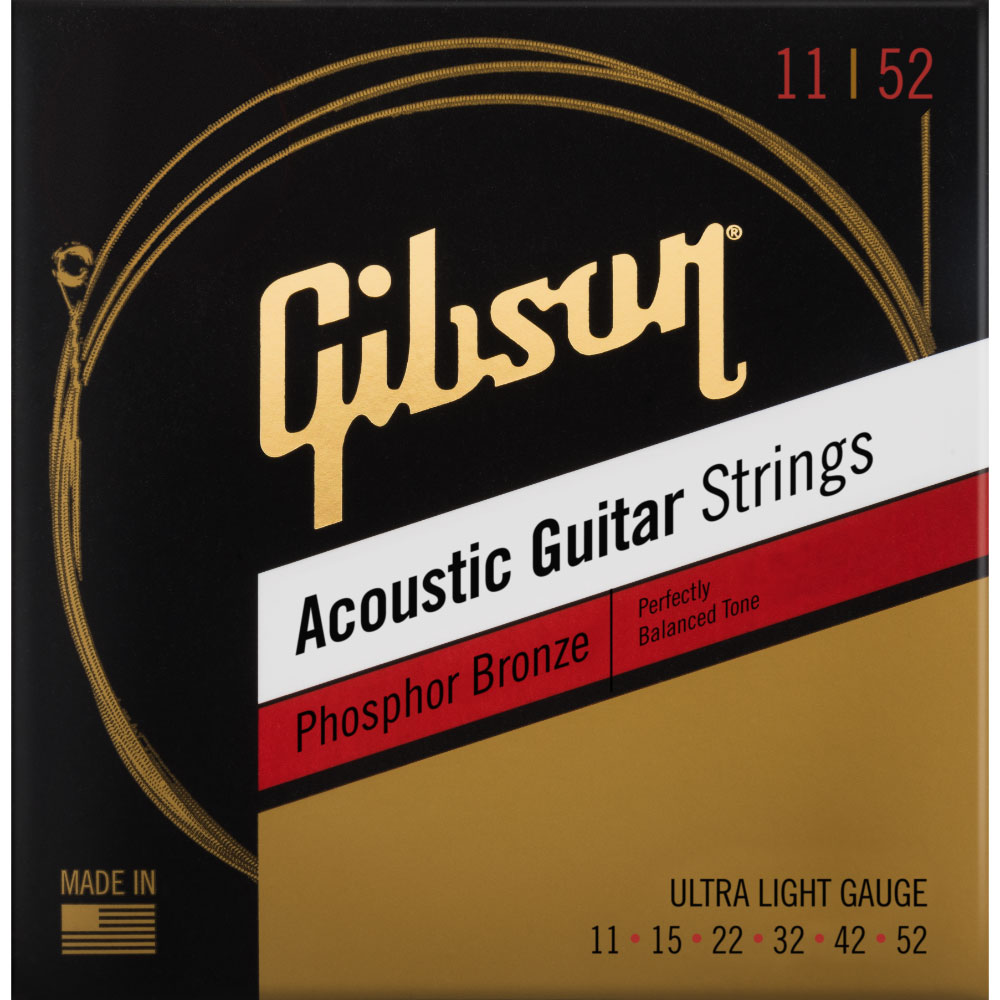 Gibson / SAG-PB11 Phosphor Bronze Acoustic Guitar Strings (Ultra-Light 011-052) ギブソン アコースティックギター弦