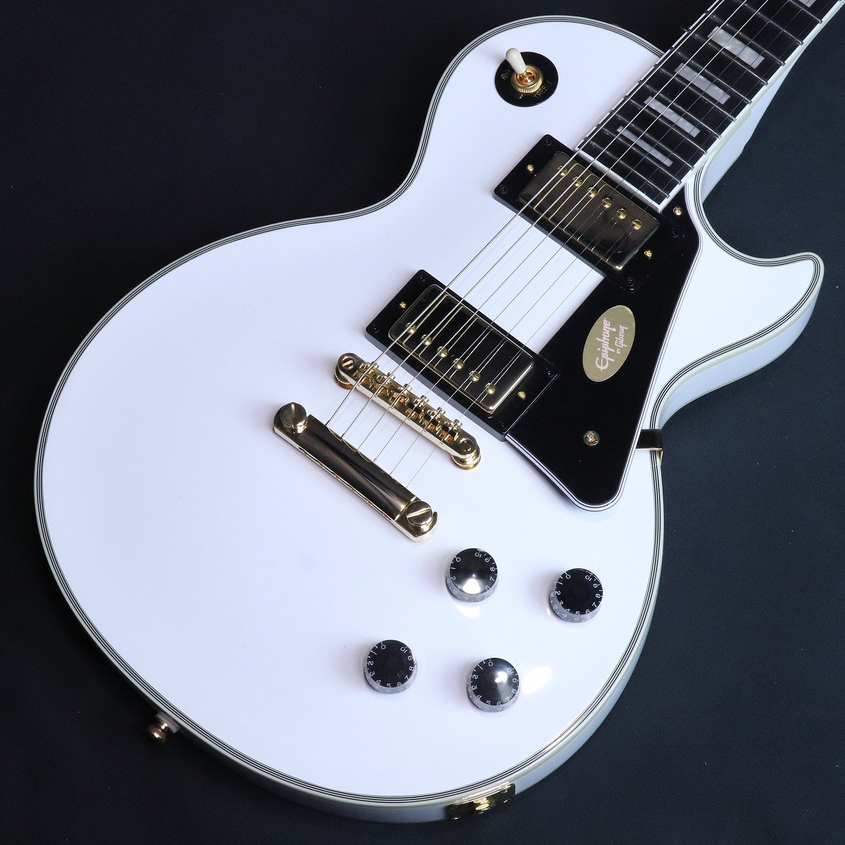 《特典付き》Epiphone / Inspired by Gibson Les Paul Custom Alpine White 【S/N:25051527974】【4.04kg】【横浜店】