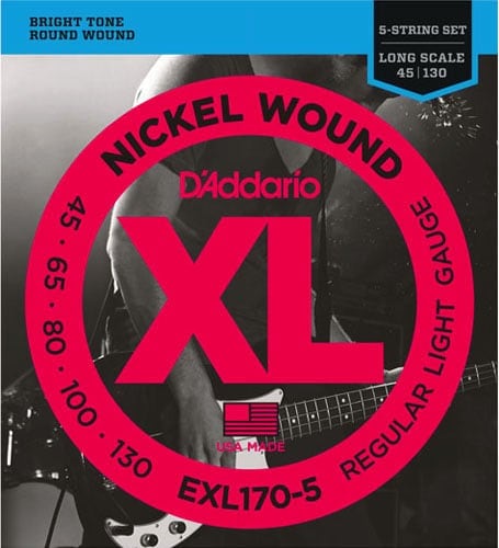 D'Addario / EXL170-5 Regular Light 45-130 Long Scale 5-Strings
