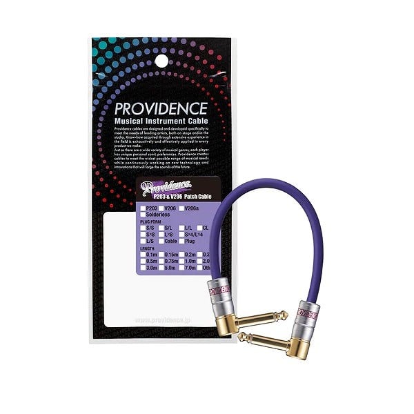 美品　PROVIDENCE P203 パッチケーブルシールド ギター　30cm Providence Providence P203 The Patch 15cm/20cm/30cm/50cm/75cm/1m