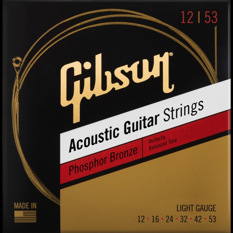 Gibson / SAG-PB12 Phosphor Bronze Acoustic Guitar Strings 12-53 Light 【アコースティックギター弦】 ギブソン 【横浜店】