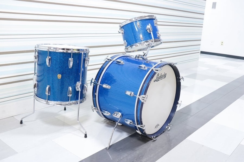 中古】LUDWIG / 1960s DownBeat Kit Blue Sparkle ラディック 3点