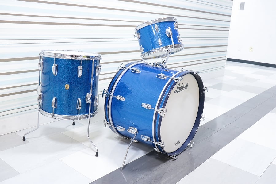 中古】LUDWIG / 1960s DownBeat Kit Blue Sparkle ラディック 3点