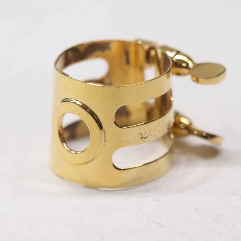 中古】Wood Stone / アルトサックス リガチャー SELMER用 ゴールド