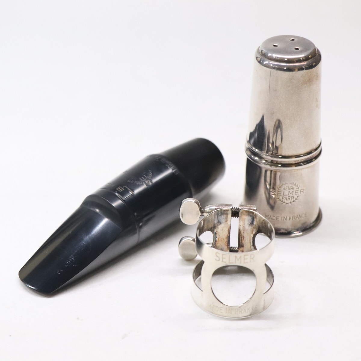 SELMER 80-C アルトサックスマウスピース 中古、リガチャー付き SELMER 80-C アルトサックスマウスピース 中古、リガチャー付き SELMER