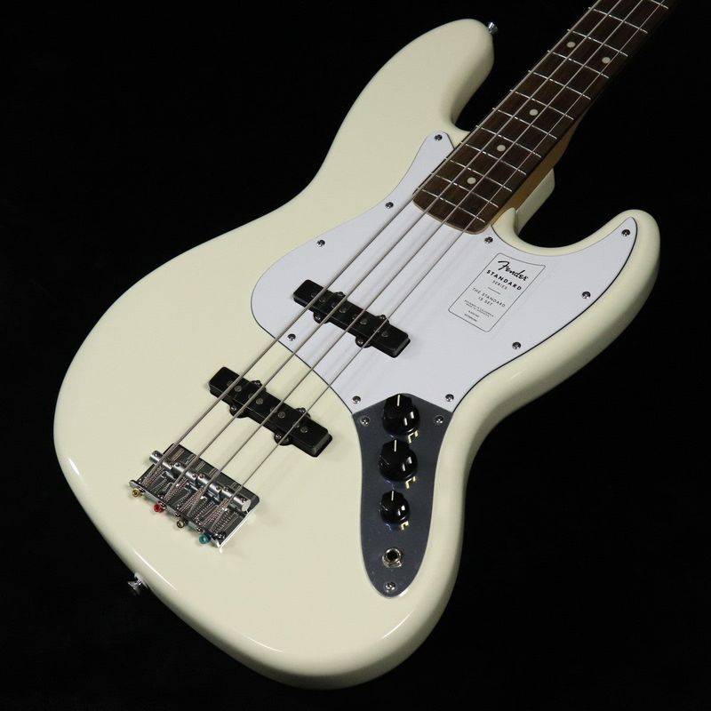 Fender / Standard Jazz Bass Laurel Fingerboard White Pickguard Olympic White 【長期在庫アウトレットセール】 【梅田店】