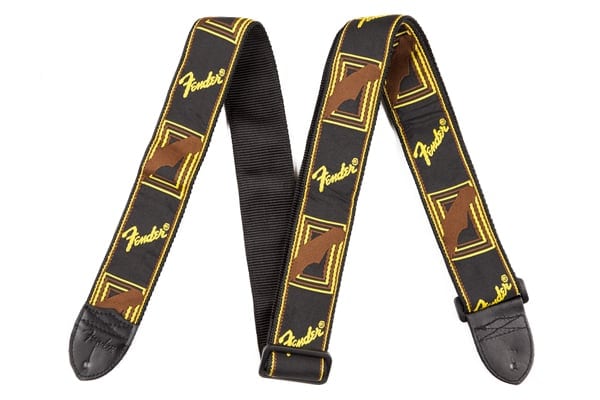 Fender / Monogram Strap Black/Yellow/Brown フェンダー ストラップ モノグラム