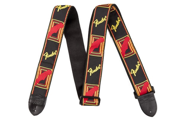 Fender / Monogram Strap Black/Yellow/Red フェンダー [ギター
