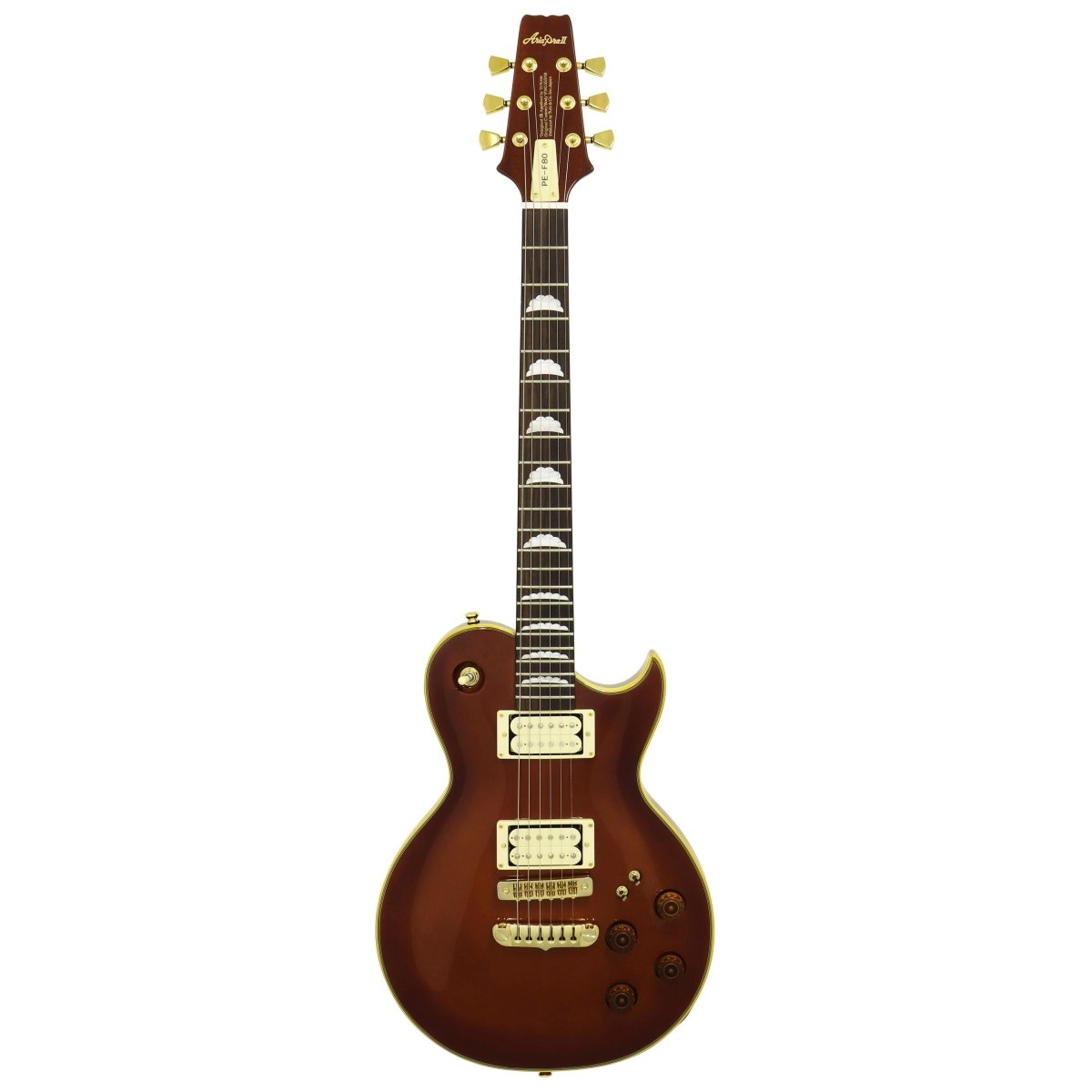 【調整済】希少　ariaproii アリアプロ2 PE-F50 レスポール　訳有 Aria Pro II / PE-F80 LTD (Limited) SBR (Stained Brown) アリアプロ