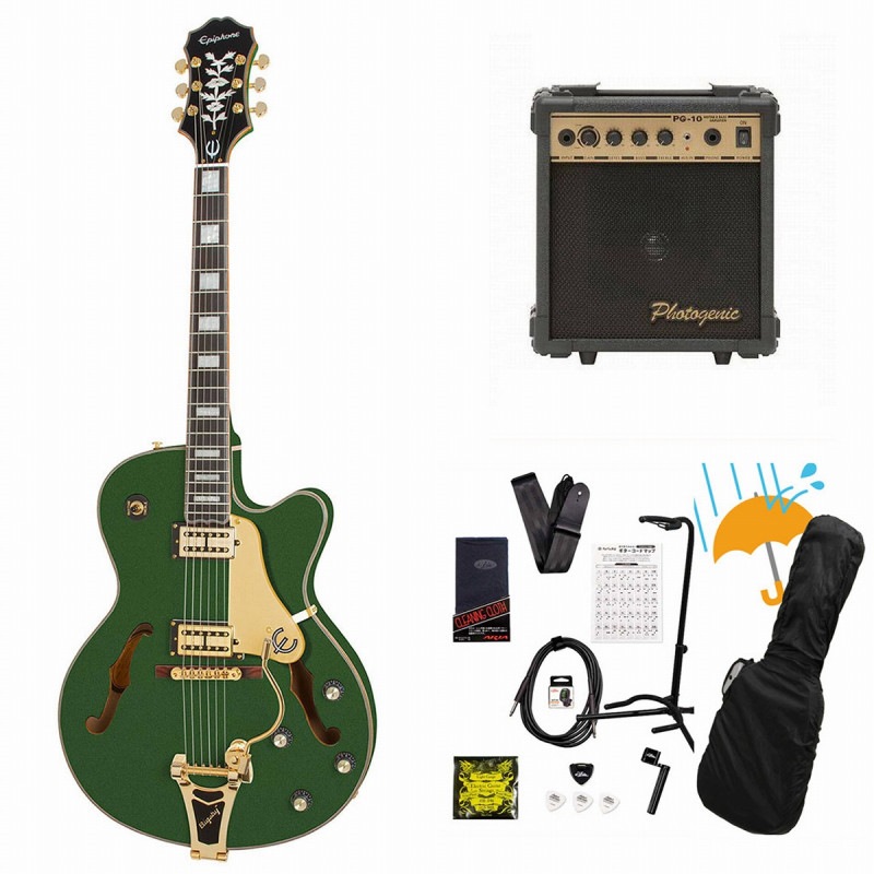 Epiphone / Emperor Swingster Forest Green Metallic PG-10アンプ付属