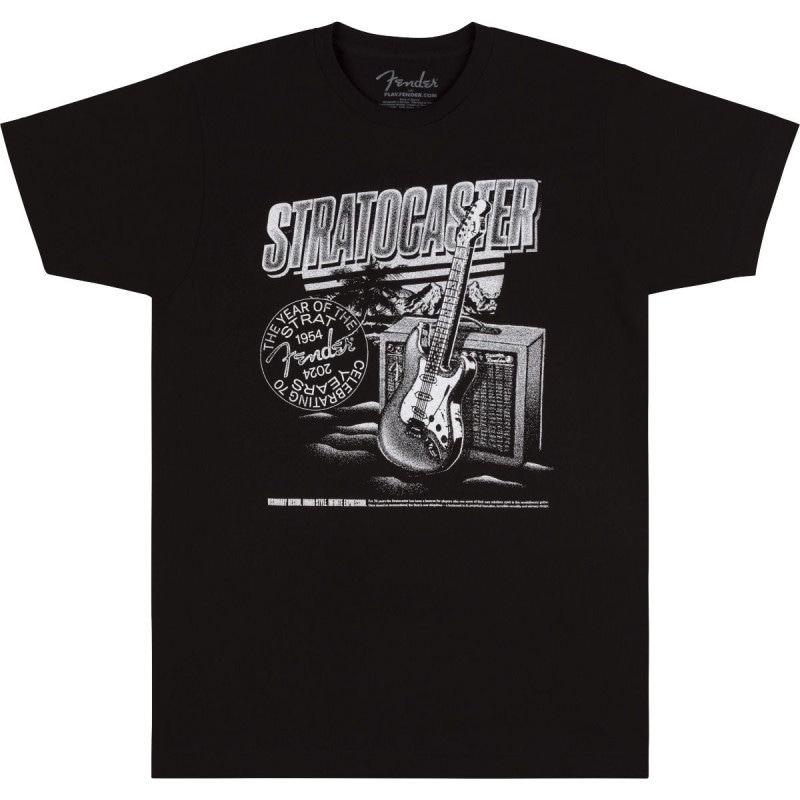 Fender / Clothing and Collectibles Series Stratocaster 70th Anniversary Tee Black XL Size