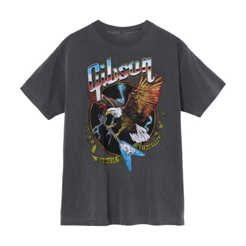 Gibson / GA-TEE-EAG-GRY-MD Eagle Tee (Vintage Gray) Medium ギブソン Tシャツ Mサイズ