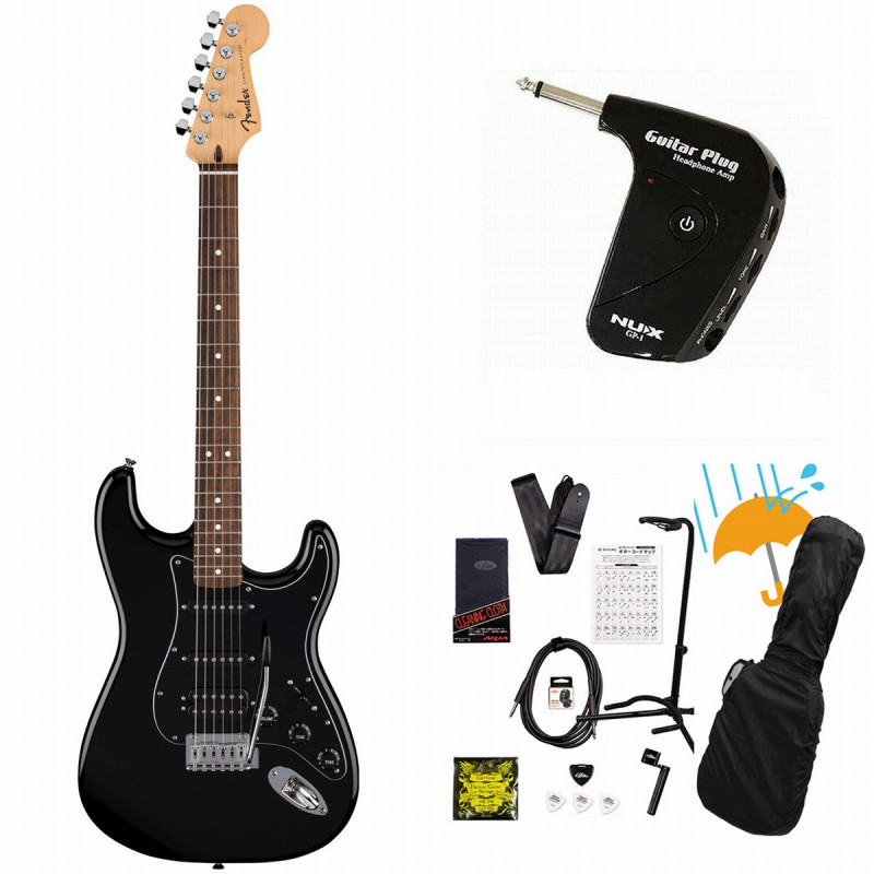 Fender / Standard Stratocaster HSS Laurel Fingerboard Black Pickguard Black フェンダー GP-1アンプ付属エレキギター初心者セットR