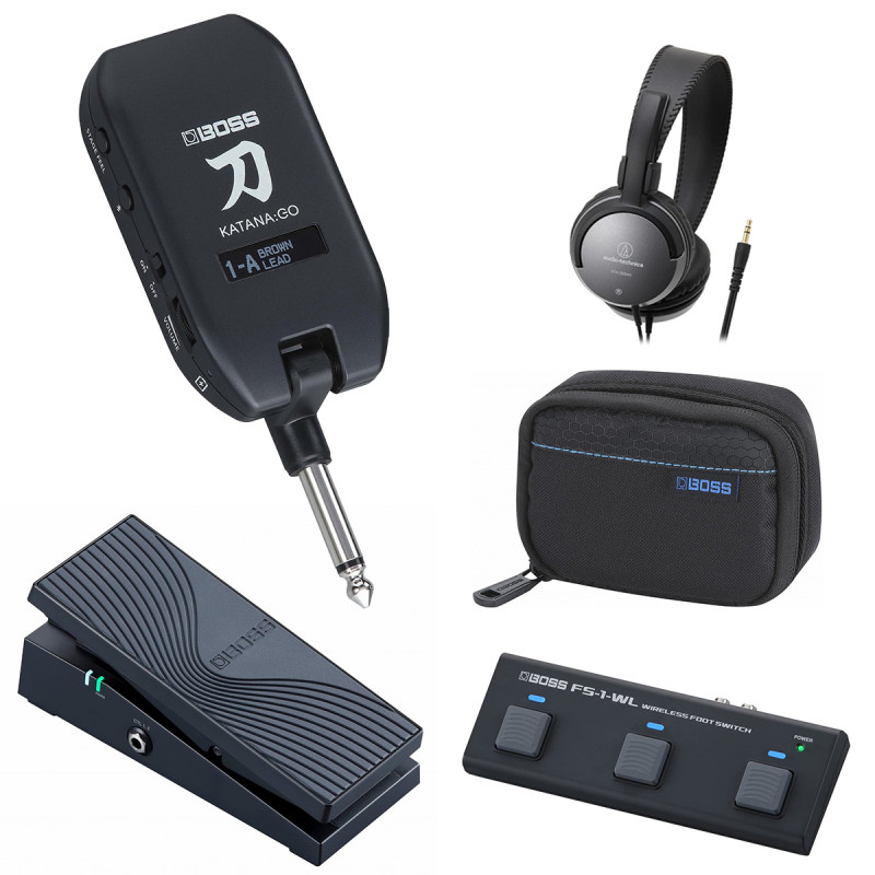 BOSS / KTN-GO2 KATANA:GO Personal Headphone Guitar Amplifier CB-KTNGO [専用ポーチ + オプションアイテムオールインワンセット]FS-1-WL + EV-1-WL