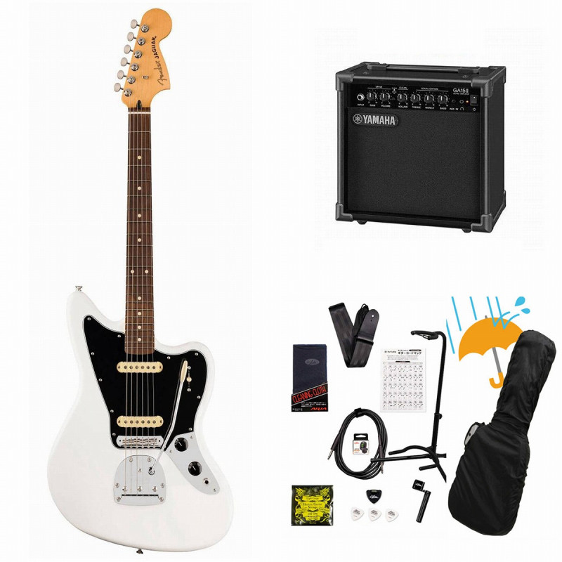 Fender / Player II Jaguar Rosewood FB Polar White エレキギター YAMAHA GA15IIアンプ付属初心者セットR