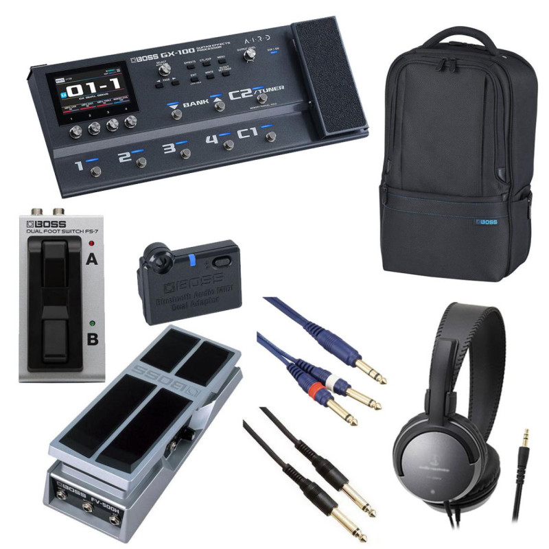BOSS / GX-100 Guitar Effects Processor[オプションアイテム+BOSS製ユーティリティギグバッグ] FS-7 + FV-500H + BT-DUAL