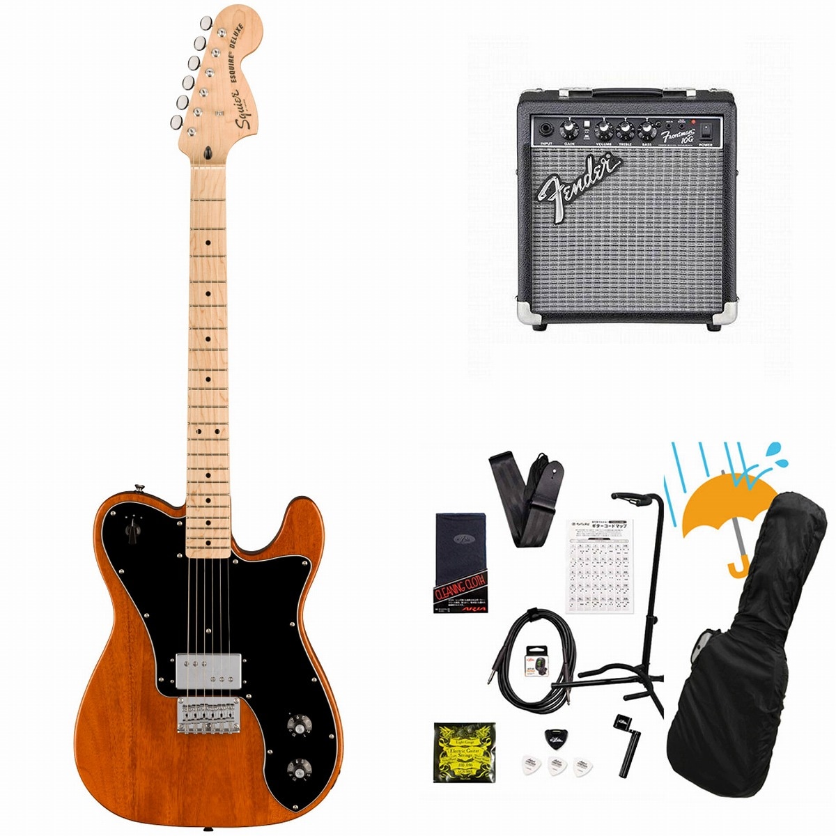 Squier by Fender / Paranormal Esquire Deluxe Maple FB Black PG