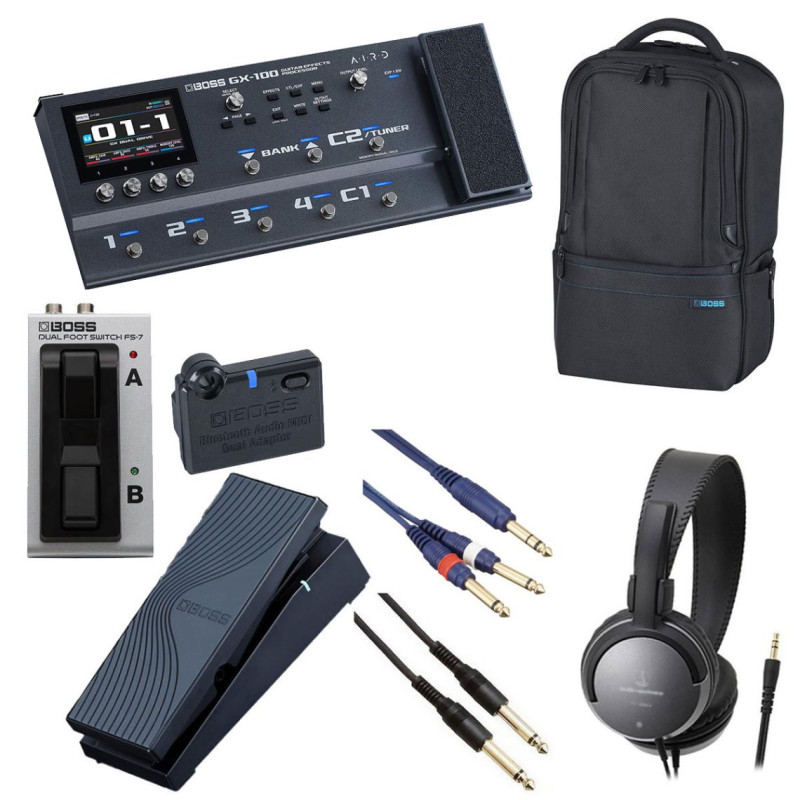 BOSS / GX-100 Guitar Effects Processor[オプションアイテム+BOSS製ユーティリティギグバッグ] FS-7 + EV-1-WL + BT-DUAL