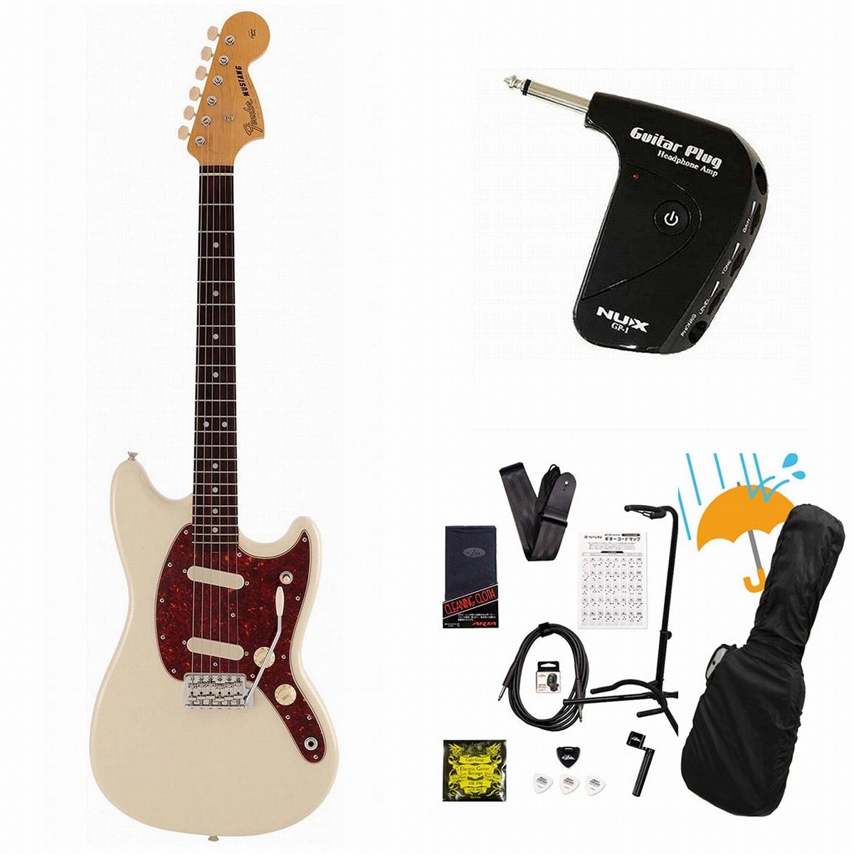 Fender / Made in Japan CHAR MUSTANG Rosewood FB Olympic White GP-1